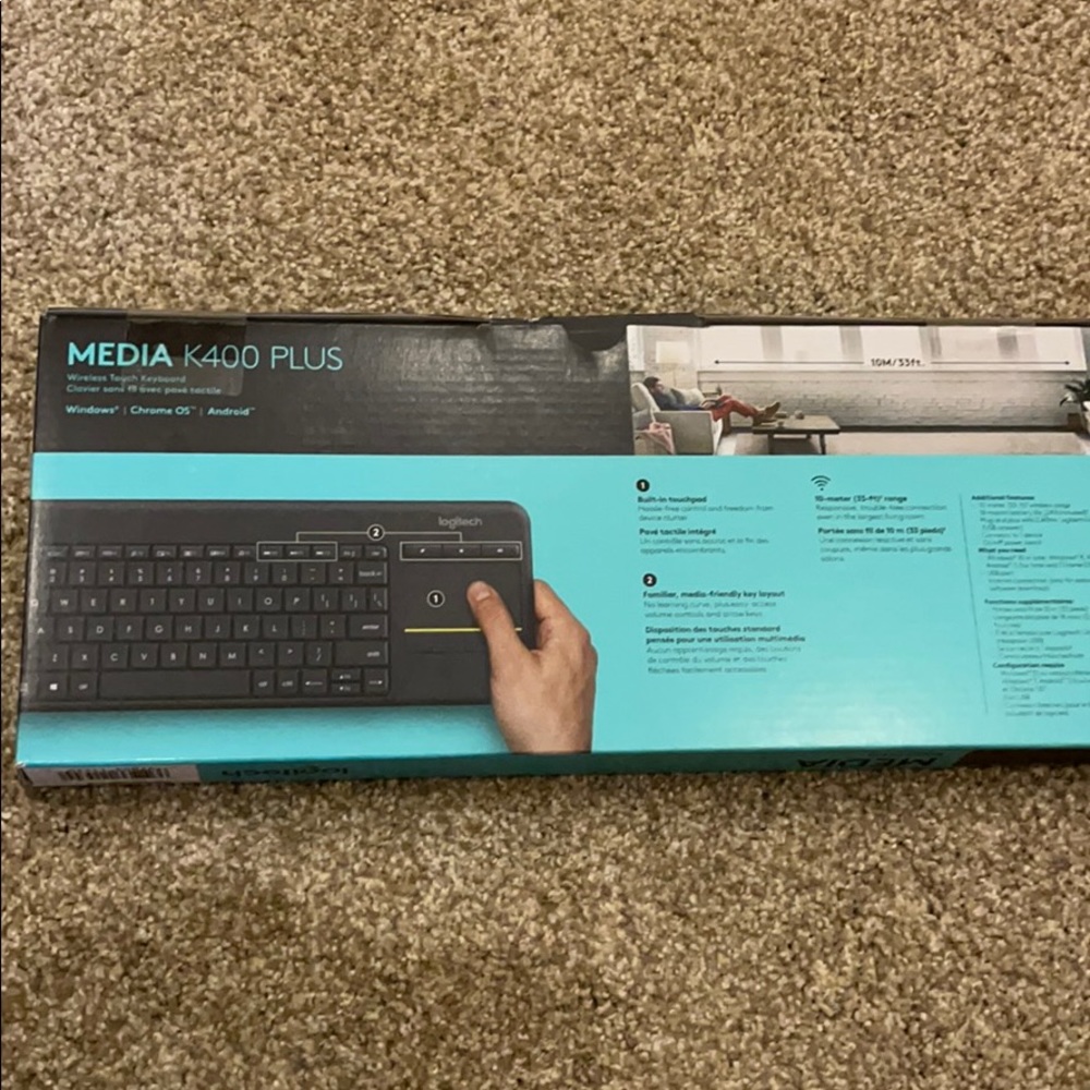 Logitech Wireless Touch TV Keyboard - Picture 2 of 4